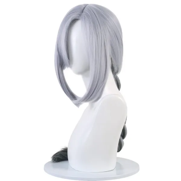 Spel Genshin Impact Shenhe Cosplay Peruk Blå Vit Färg Lång Br> Peruker