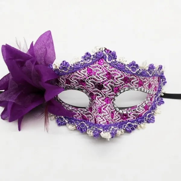Spets ögonmasker Maskeradmasker SVART> Masker