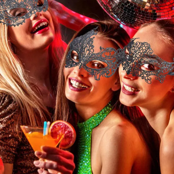 Spetsmask för dam, sexig maskeradmask för kvinnor, elegant bal för Halloween-maskeradfest> Masker
