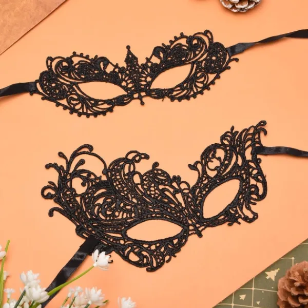 Spetsmask för dam, sexig maskeradmask för kvinnor, elegant bal för Halloween-maskeradfest> Masker