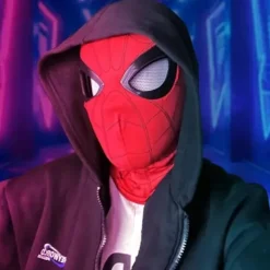 Spider-Man 1:1 Fjärrkontroll Elastisk Mask med Rörliga Ögon för Cosplay><noscript><img width=