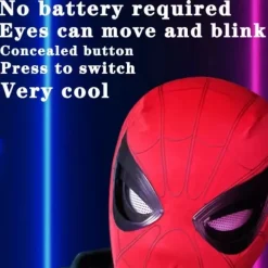 Spider-Man 1:1 Fjärrkontroll Elastisk Mask med Rörliga Ögon för Cosplay [JUN]><noscript><img width=