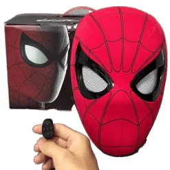 Spider-Man huvudbonad ögon rörlig manuell elektrisk blinkande mask extraordinär hjälte expeditionshjälm> Masker