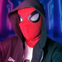 Spindelmannen Mask med Fjärrkontroll för Blinkande Ögon & Cosplay[ZHE]><noscript><img width=