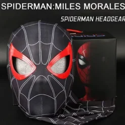 Spindelmannen Mask med Ringfjärrkontroll för Blinkande Ögon, Blinkande Ögon, Hjälm, Cosplayfest, Halloween Mask Rekvisita Miles pannband/kan blinka | Fyndiq> Masker