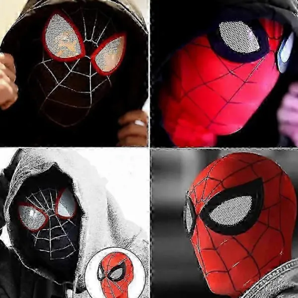 Spindelmannen Mask Superhjälte Miles Morales Peter Parker Spindelmannen Cosplay Masker Spindelhjälm Halloween Kostym Rekvisita för Vuxna 25-26> Masker