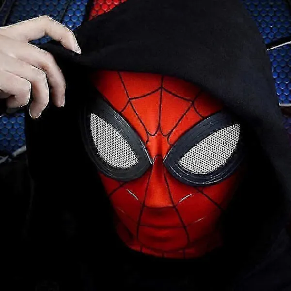 Spindelmannen Mask Superhjälte Miles Morales Peter Parker Spindelmannen Cosplay Masker Spindelhjälm Halloween Kostym Rekvisita för Vuxna 25-26> Masker