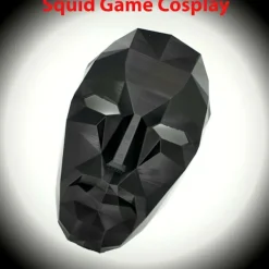 Squid Game Front Man Cosplay Halloween Mask Svart s><noscript><img width=