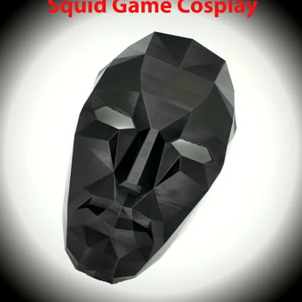 Squid Game Front Man Cosplay Halloween Mask Svart s> Masker