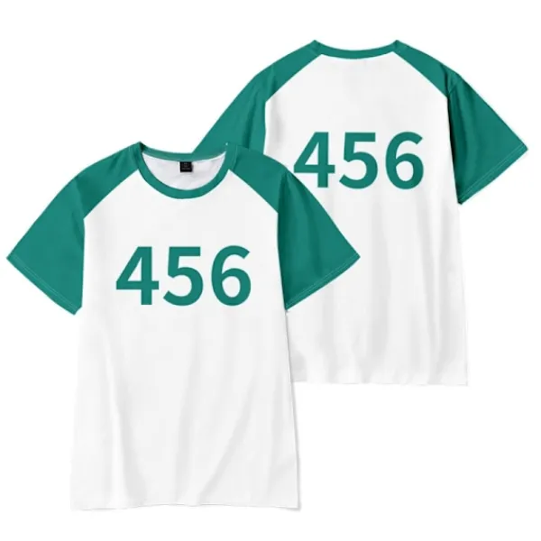 Holocky Squid Game Spelare 001/456 Kostym T-shirt M> Dräkter