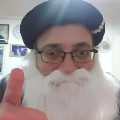 2ST Fake Beard Långt Fluff Skägg GRÅT><noscript><img width=