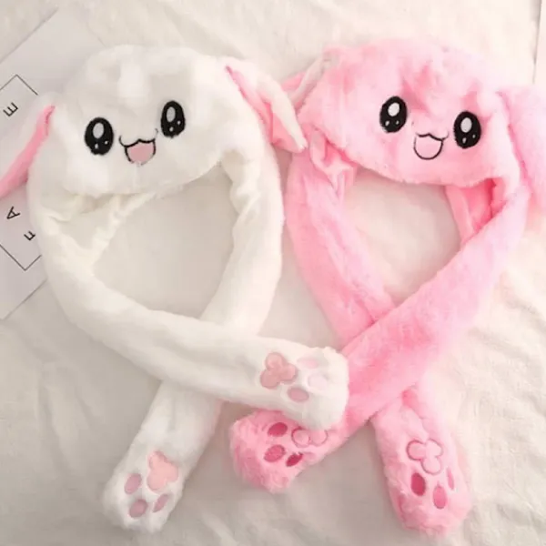 WINE 1st Glödande e Bunny Ears Hat Ear Moving Bunny Hat Toy> Huvudbonader