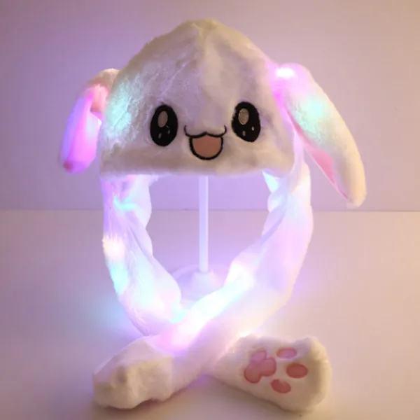 WINE 1st Glödande e Bunny Ears Hat Ear Moving Bunny Hat Toy> Huvudbonader