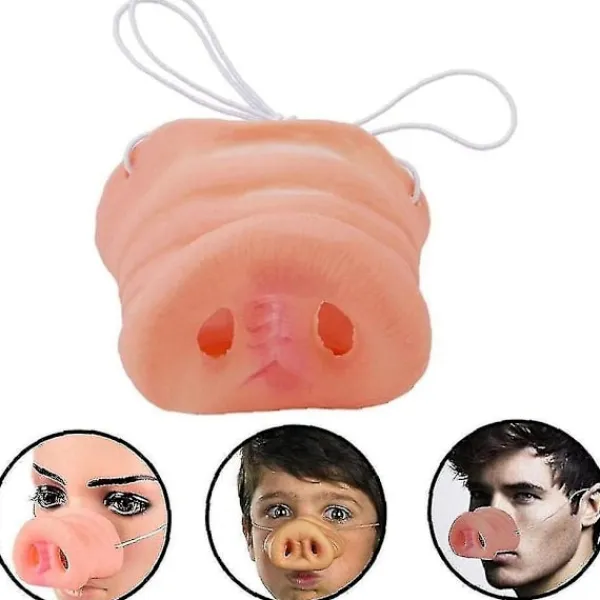 Söt Halloween gummigrisnäsa kostym med elastiskt band kostym djurmask tryne temafest mask rekvisita kött> Masker