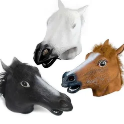 1st Halloween Mask Latex Hästhuvud Mask Animal Cosplay><noscript><img width=