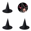 st Halloweenhatt svart Oxfordtyg trollkarlshatt smink kostym rekvisita häxhatt häxhatt (L)> Huvudbonader