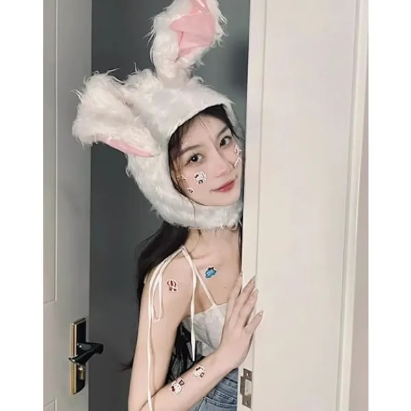 Söt Kaninhatt Öronhuvudband Mössa Kanin Cosplay Fotorekvisita Roliga Rekvisita Mjuk Nyhet Klä Upp Fest Evenemang Kostym> Huvudbonader