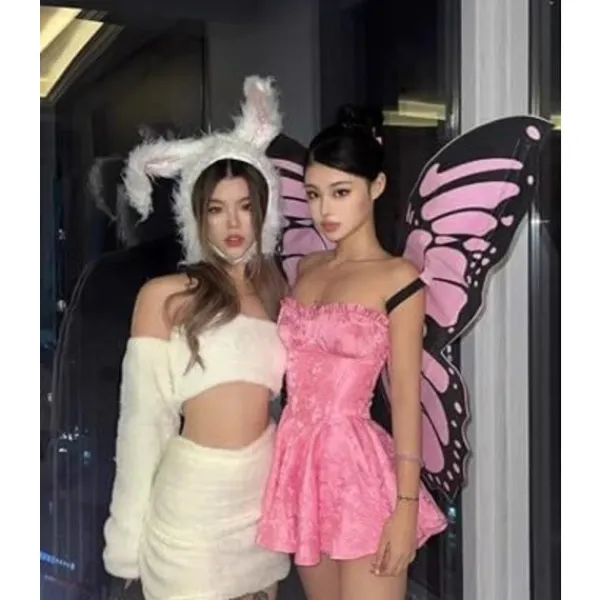 Söt Kaninhatt Öronhuvudband Mössa Kanin Cosplay Fotorekvisita Roliga Rekvisita Mjuk Nyhet Klä Upp Fest Evenemang Kostym> Huvudbonader