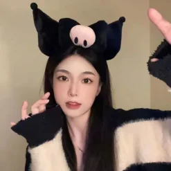 FMYSJ Söt Kuromi Öronhuvudband Plysch Hårband Festdräkt Cosplay Kvinnor Flickor Kreativa Gåvor (FMY)><noscript><img width=
