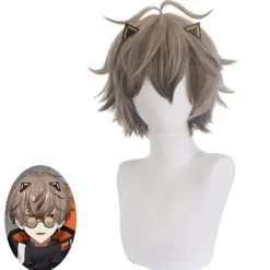 1st Main Shengda Rainbow Club Virtual Anchor Alban Knox cos Wig> Peruker