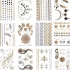 Otego 10st Metallic Tatuering guld / silver , metal flash tattoo> Smink