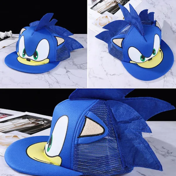 Söt tecknad Sonic The Hedgehog-keps> Huvudbonader