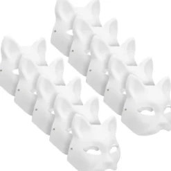 10st Therian Mask Katt Räv Mask Therian Halloween Mask Therian Kostym för barn Vuxna Tom Mask för julfest & Therian WELLNGS> Masker
