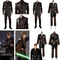 EURL Star Wars Anakin Skywalker Cosplay Kostym för Män Halloween Karneval Party Outfit {ee} M> Dräkter