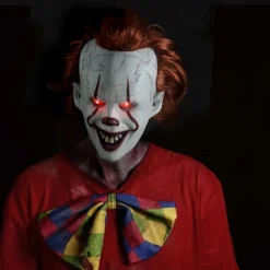 FMYSJ Stephen Kings Det Mask Pennywise Clown Mask Halloween Cosplay Läskig Joker Mask (FMY)><noscript><img width=