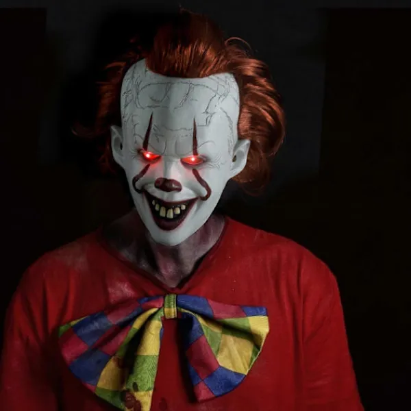 FMYSJ Stephen Kings Det Mask Pennywise Clown Mask Halloween Cosplay Läskig Joker Mask (FMY)> Masker