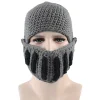 Stickad mössa med gladiatormask i romersk riddarstil - handgjord> Huvudbonader