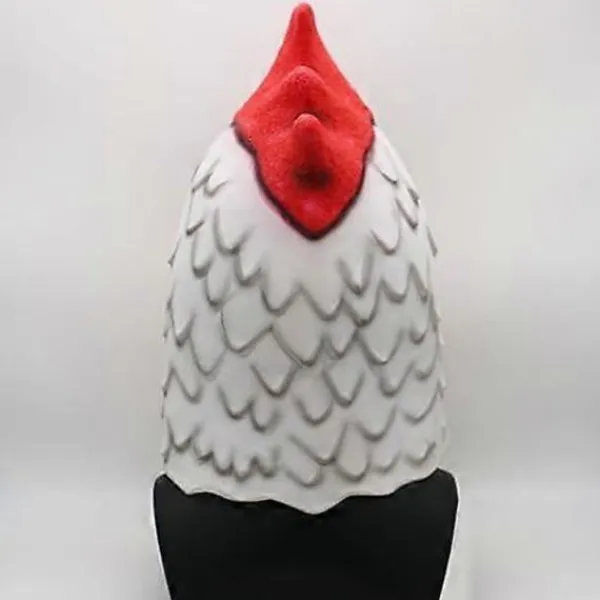 Stor kuk djurhuvudmask exklusiv latex tecknad kycklinghuvud Halloween kycklingdräktmask> Masker