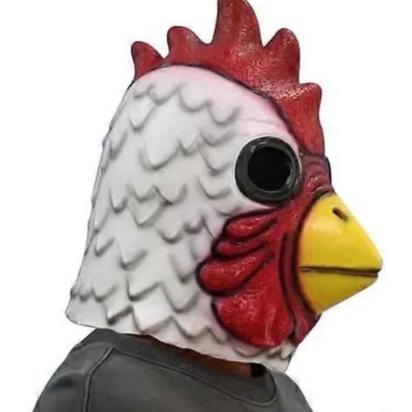 Stor kuk djurhuvudmask exklusiv latex tecknad kycklinghuvud Halloween kycklingdräktmask> Masker