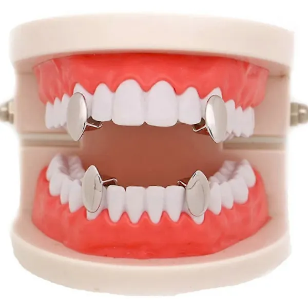unbranded Sunrain Metallgrillz Vampyrtänder Dracula Hip Hop Grillz kompatibla med dina tänder - 1019> Tillbehör