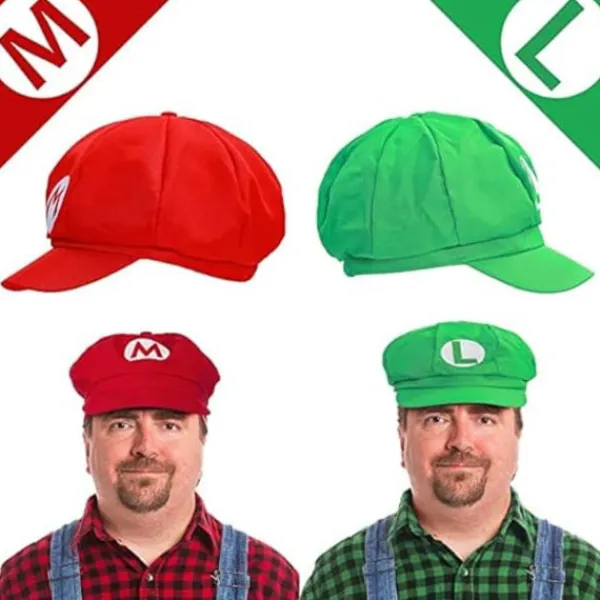 Super bror halloween utklädnad rolig hatt set halsband 4 handskar 14 mustascher 4 knappar cosplay kostym fest rekvisita show hatt barn män och kvinnor | Fyndiq> Tillbehör