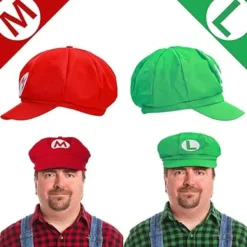 Super bror halloween utklädnad rolig hatt set halsband 4 handskar 14 mustascher 4 knappar cosplay kostym fest rekvisita show hatt barn män och kvinnor | Fyndiq> Tillbehör