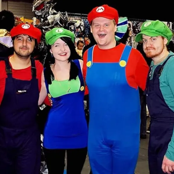 Super bror halloween utklädnad rolig hatt set halsband 4 handskar 14 mustascher 4 knappar cosplay kostym fest rekvisita show hatt barn män och kvinnor | Fyndiq> Tillbehör