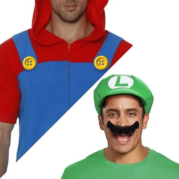 unbranded Super Mario Bros Mario Och Luigi Hattar Mössor Mustascher Handskar Knappar Cosplay Kostym> Tillbehör