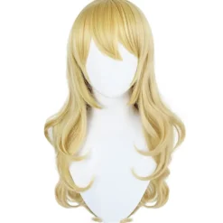 DMstore Super Mario Prinsessa Peach Blond Långt Hår Peruk Halloween Party Cosplay Peruk (FMY)><noscript><img width=