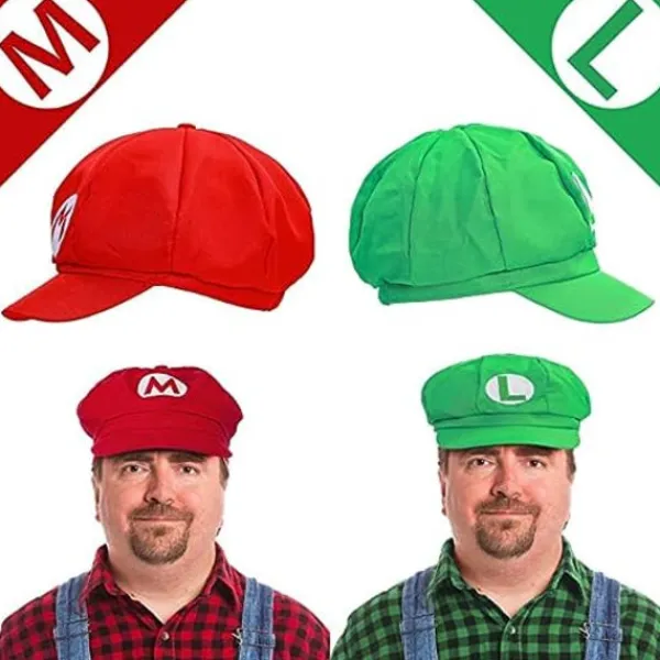 Super Mario-dräkt Luigi-hatt Mario Halloween-dräkt kepsremmar> Tillbehör