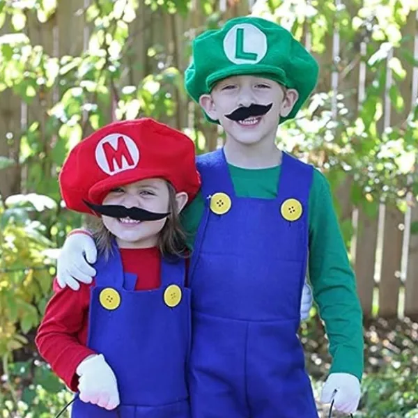 Super Mario-dräkt Luigi-hatt Mario Halloween-dräkt kepsremmar> Tillbehör
