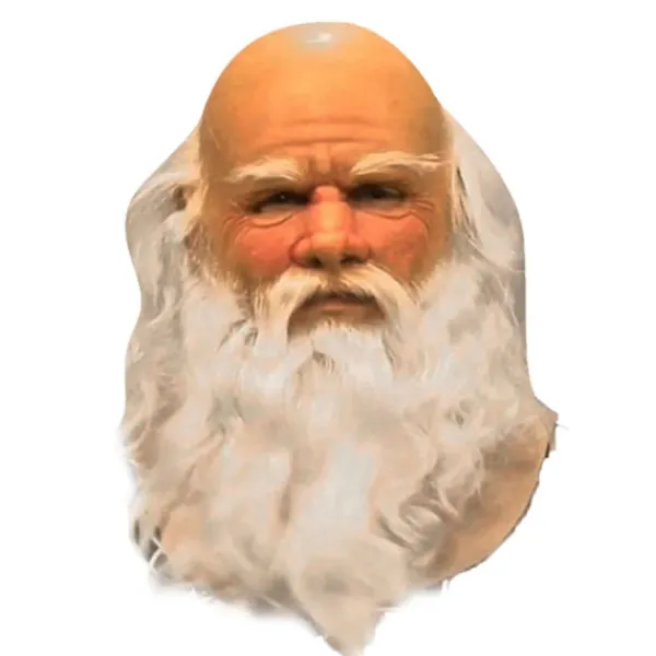 Super Mjuk Jultomtemask med Peruk och Skägg - Rolig Kostym för Jul, Halloween och Karnevalfester> Masker