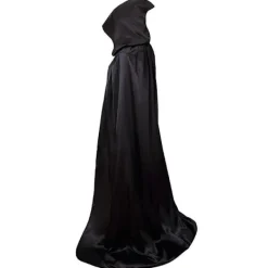 Svart Darth Vader Huva Kappa Mantel, Medeltida Kostym för Halloween & Karneval (L)[JUN]><noscript><img width=