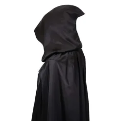 Svart Darth Vader Huva Kappa Mantel, Medeltida Kostym för Halloween & Karneval (L)[JUN]><noscript><img width=