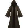 Svart kappa med huva för vuxna och barn, unisex vampyrkappa, Darth Vader-dräkt, halloweenkostym, häxkappa, jediklänning, lång kappa för halloween> Dräkter