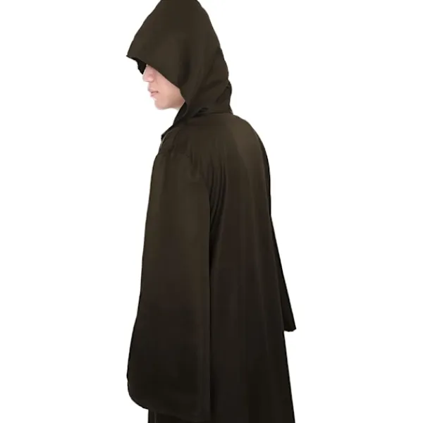 Svart kappa med huva för vuxna och barn, unisex vampyrkappa, Darth Vader-dräkt, halloweenkostym, häxkappa, jediklänning, lång kappa för halloween> Dräkter
