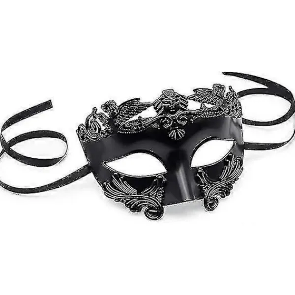 Svart Maskeradmask för Män - Romersk Grekisk Mytologi Ventiansk Mask Halloween Cosplay Karneval> Masker