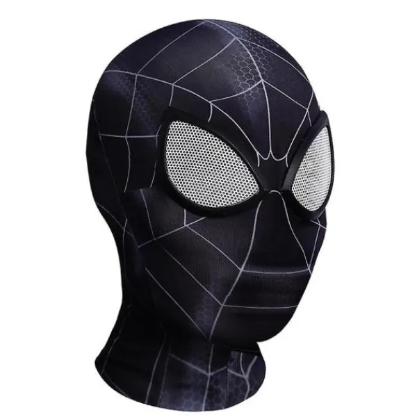 Svart Mj Spider-Man mask Cosplay - Vuxen> Masker