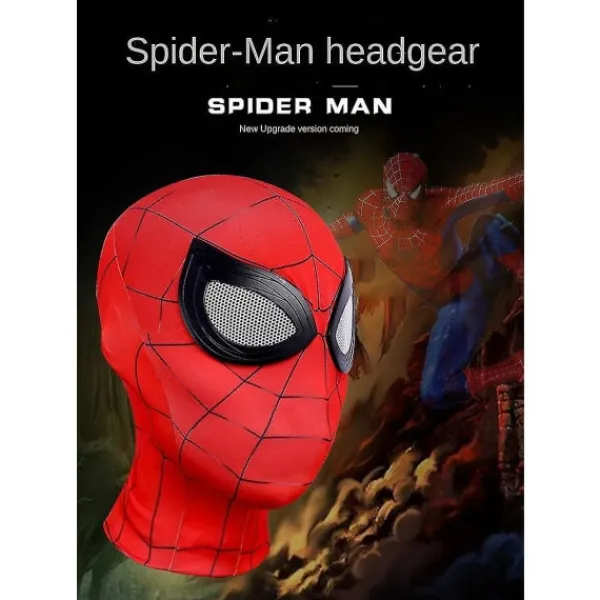 Svart Mj Spider-Man mask Cosplay - Vuxen> Masker