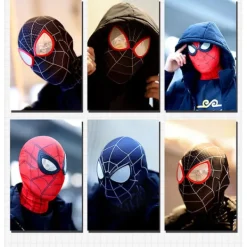 Svart Mj Spider-Man mask Cosplay - Vuxen><noscript><img width=